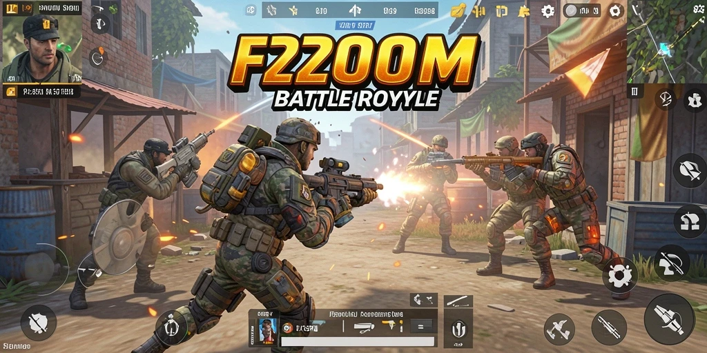 Tampilan gameplay F200M dengan aksi pertarungan seru.