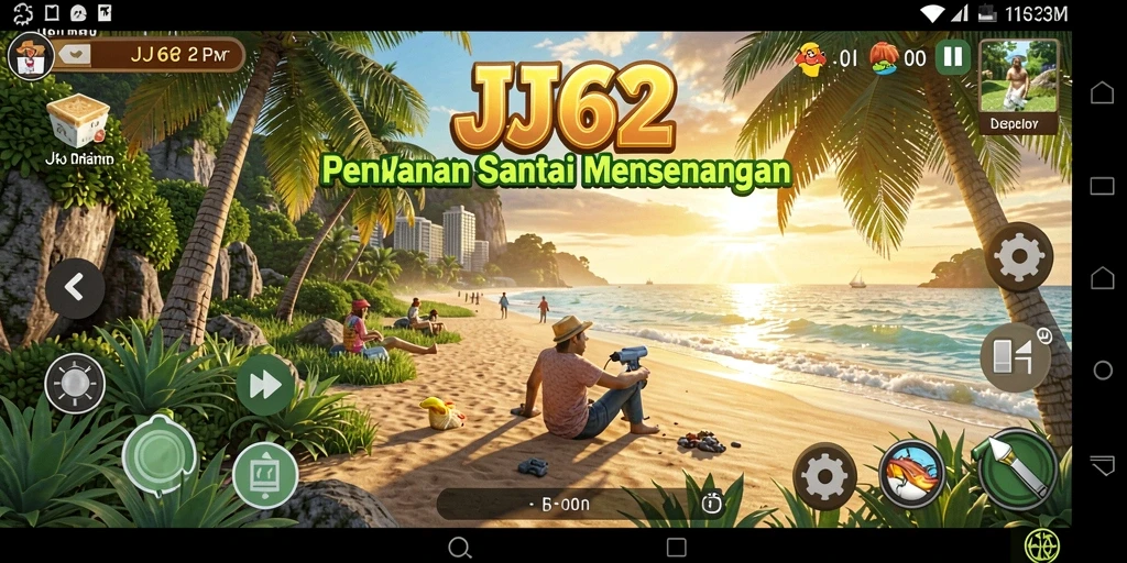 Tampilan gameplay seru di JJ62 yang penuh warna.
