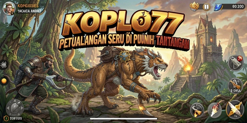 Tampilan gameplay KOPLO77 yang penuh aksi dan petualangan.