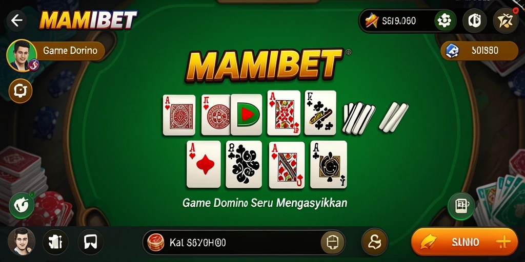 Tampilan gameplay Domino yang menegangkan di MAMIBET.