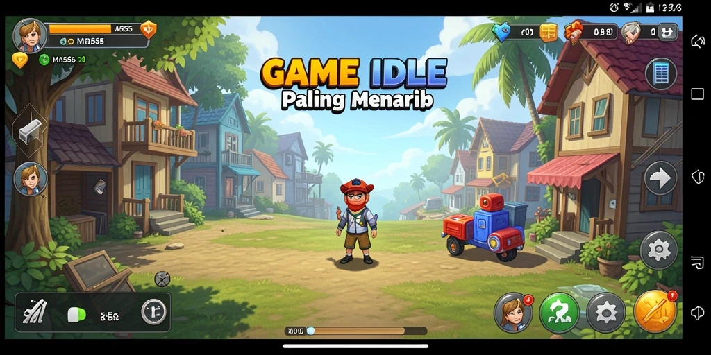 Tampilan menarik saat karakter berinteraksi dalam gameplay Idle.