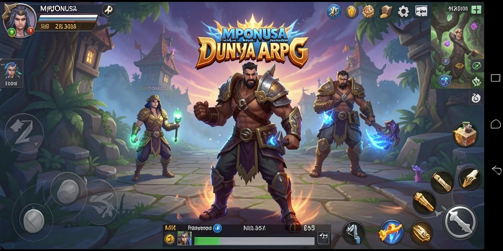Tampilan gameplay seru di dunia fantasi MPONUSA.
