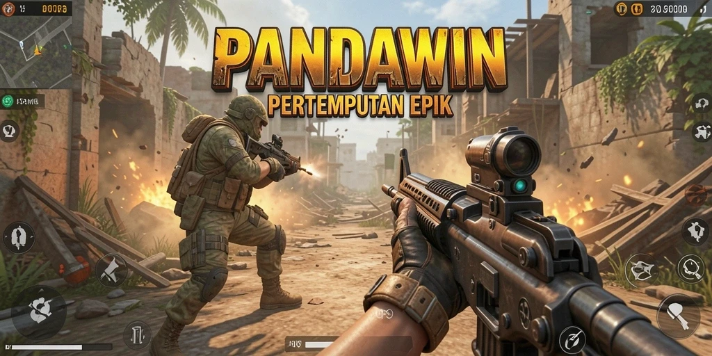 Gameplay intens dari PANDAWIN dengan aksi FPS mendebarkan.
