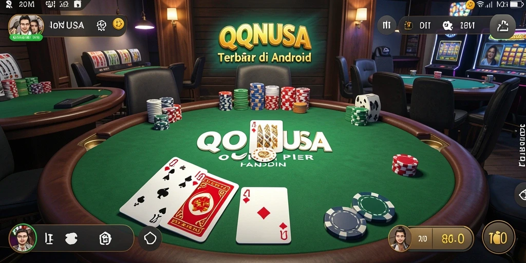 Tampilan utama QQNUSA menunjukkan keseruan permainan poker yang menegangkan.