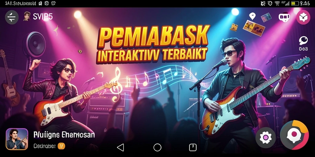 Tampilan gameplay interaktif yang menampilkan pengalaman musik SVIP5.