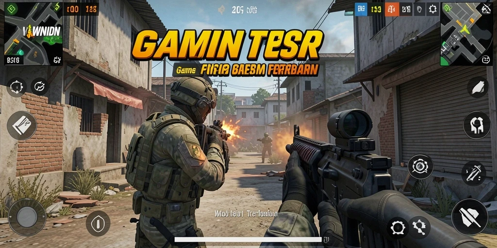 Tampilan gameplay mengesankan WINIDN yang penuh aksi FPS.