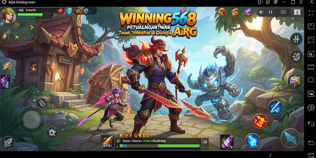 Tangkapan layar menampilkan pertarungan epik dalam game ARPG.