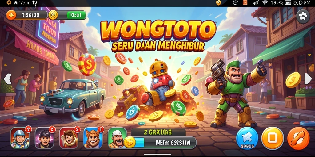 Screenshot WONGTOTO menampilkan aksi seru dalam gameplay Arcade.